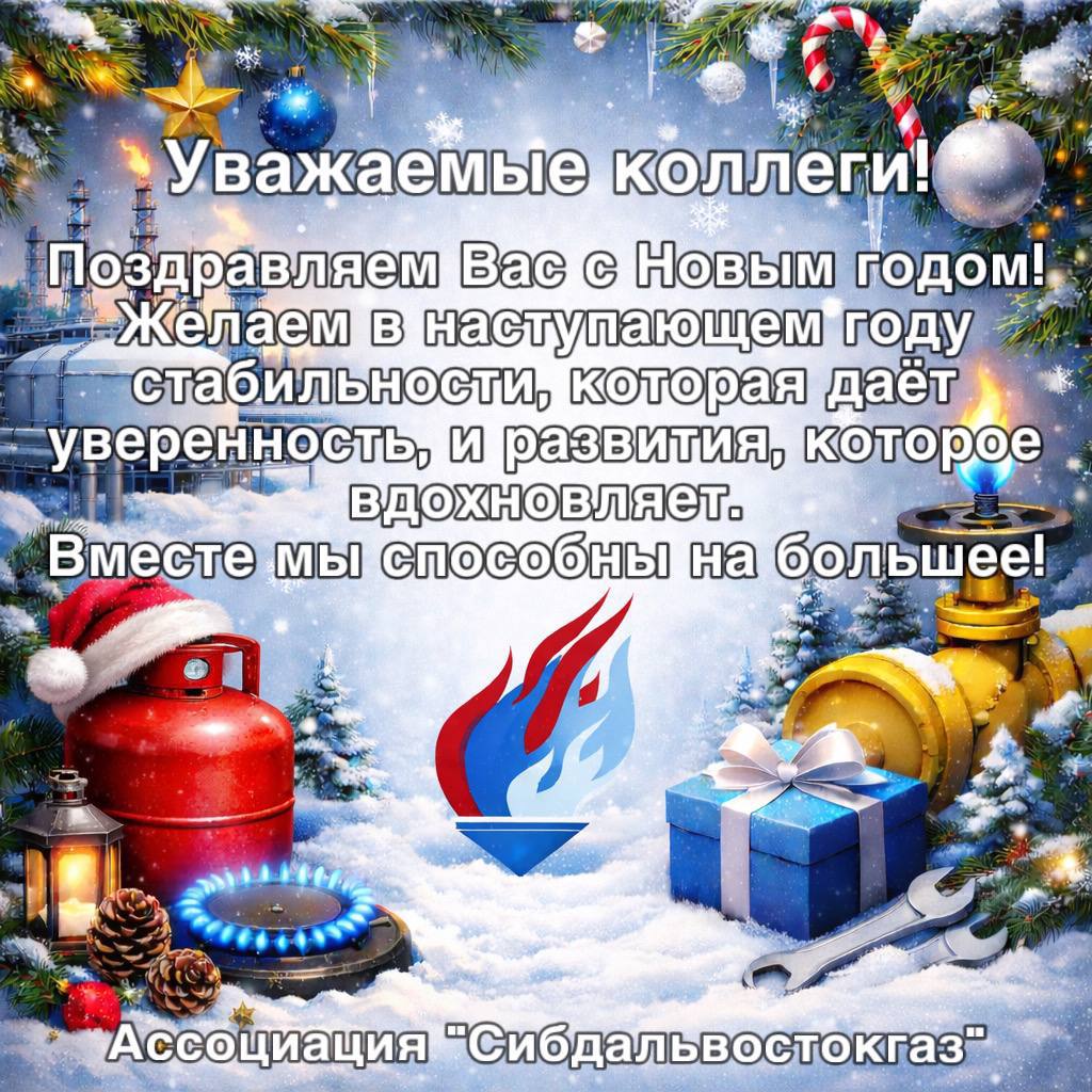 Новогодняя открытка от Ассоциации «Сибдальвостокгаз»